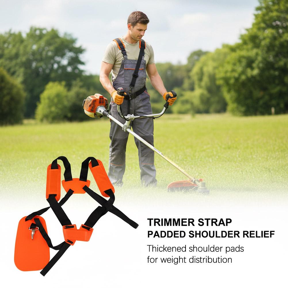Brush Cutter Strap - Gewatteerde dubbele schouderriem voor bosmaaier, onkruidtrimmer,