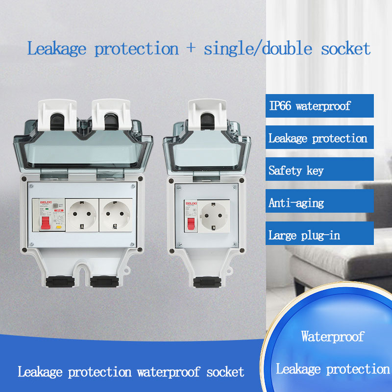 Outdoor Usb Power Outlet - Waterdichte buitenstopcontactdoos type 86 met lekstroombeveiliging