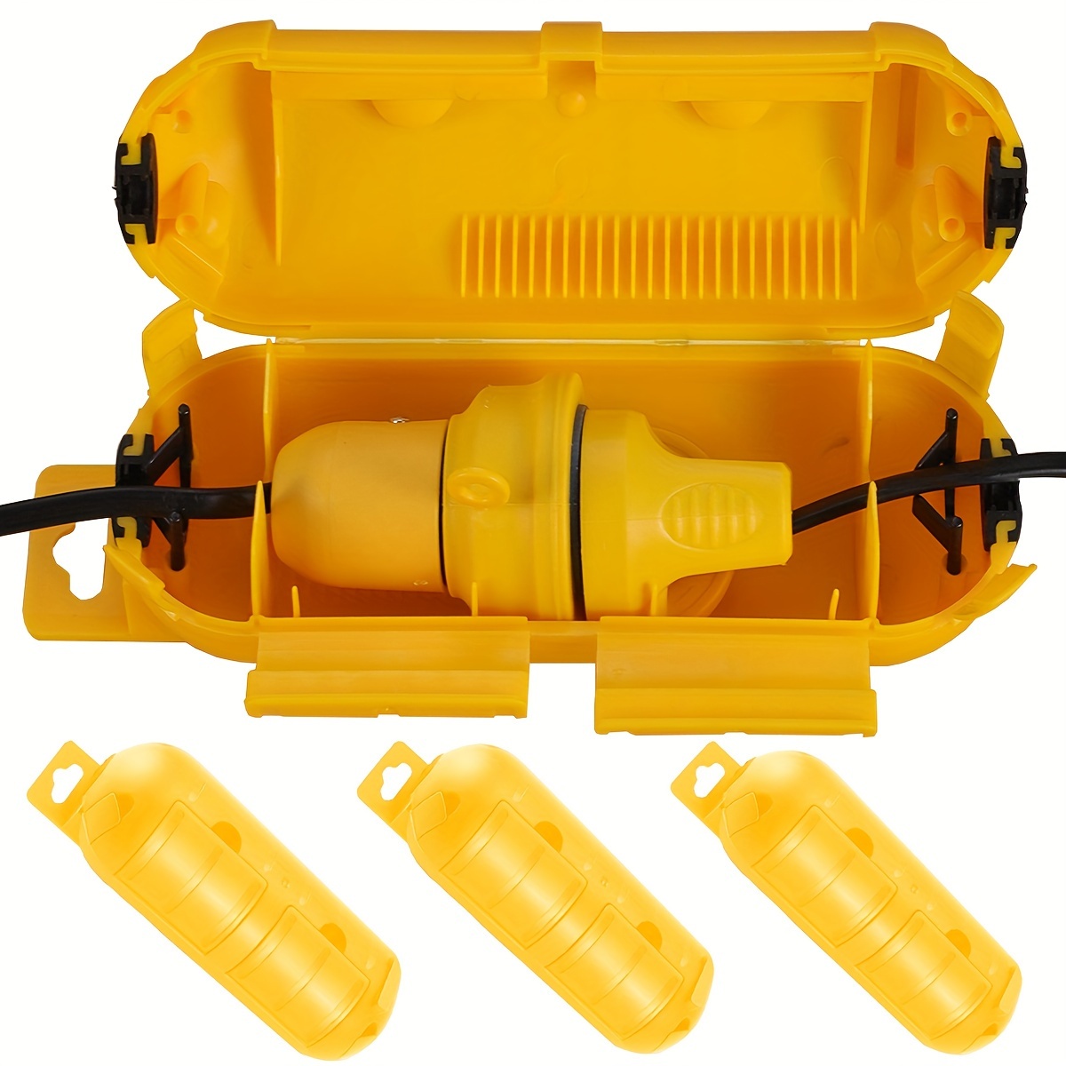 Extension Cord Outdoor - Verlengsnoer met gele veiligheidsafdekking en waterdichte