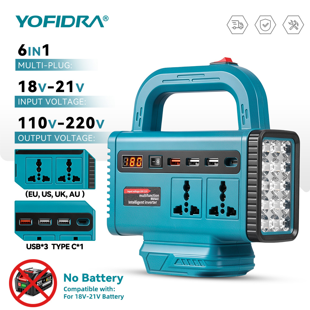 Outdoor Usb Power Adapter - YOFIDRA 220V Draagbare Power Inverter Buiten