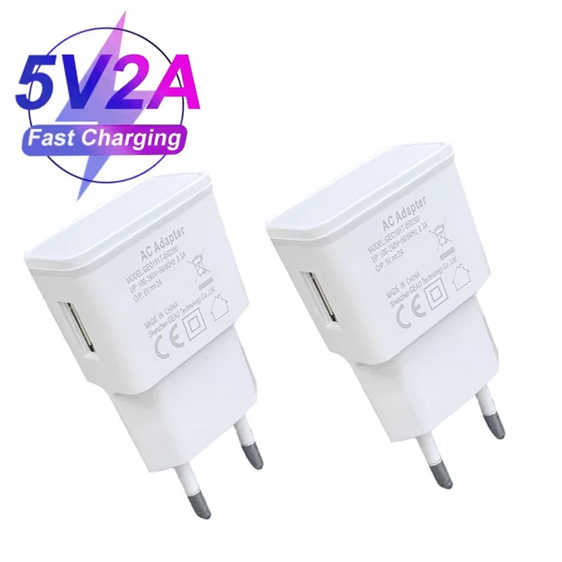Outdoor Usb Power Adapter - Universele EU-stekker 5V1A dubbele USB-lader mobiele