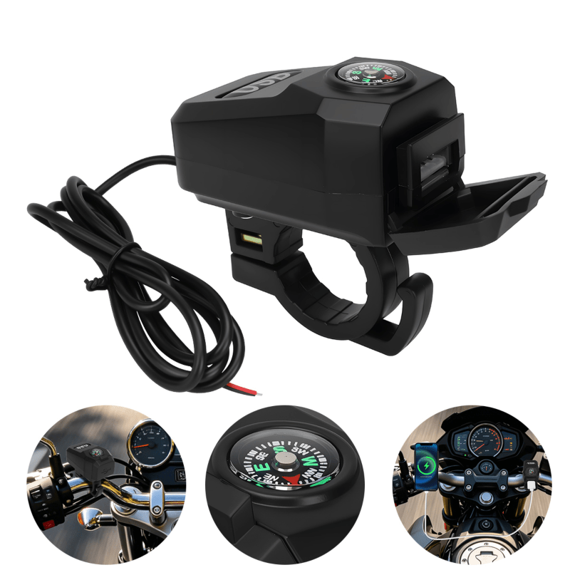 Outdoor Usb Power Adapter - USB-aansluiting voor motorfietsen QC3.0 Snelle oplader