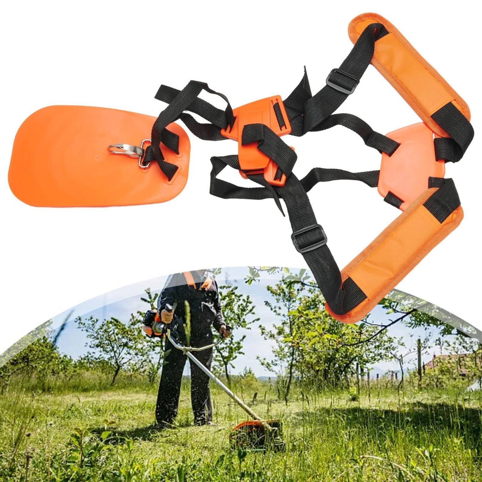 Brush Cutter Strap - Dubbele schoudertrimmerharnas Robuuste bosmaaier Dubbele schouderriem