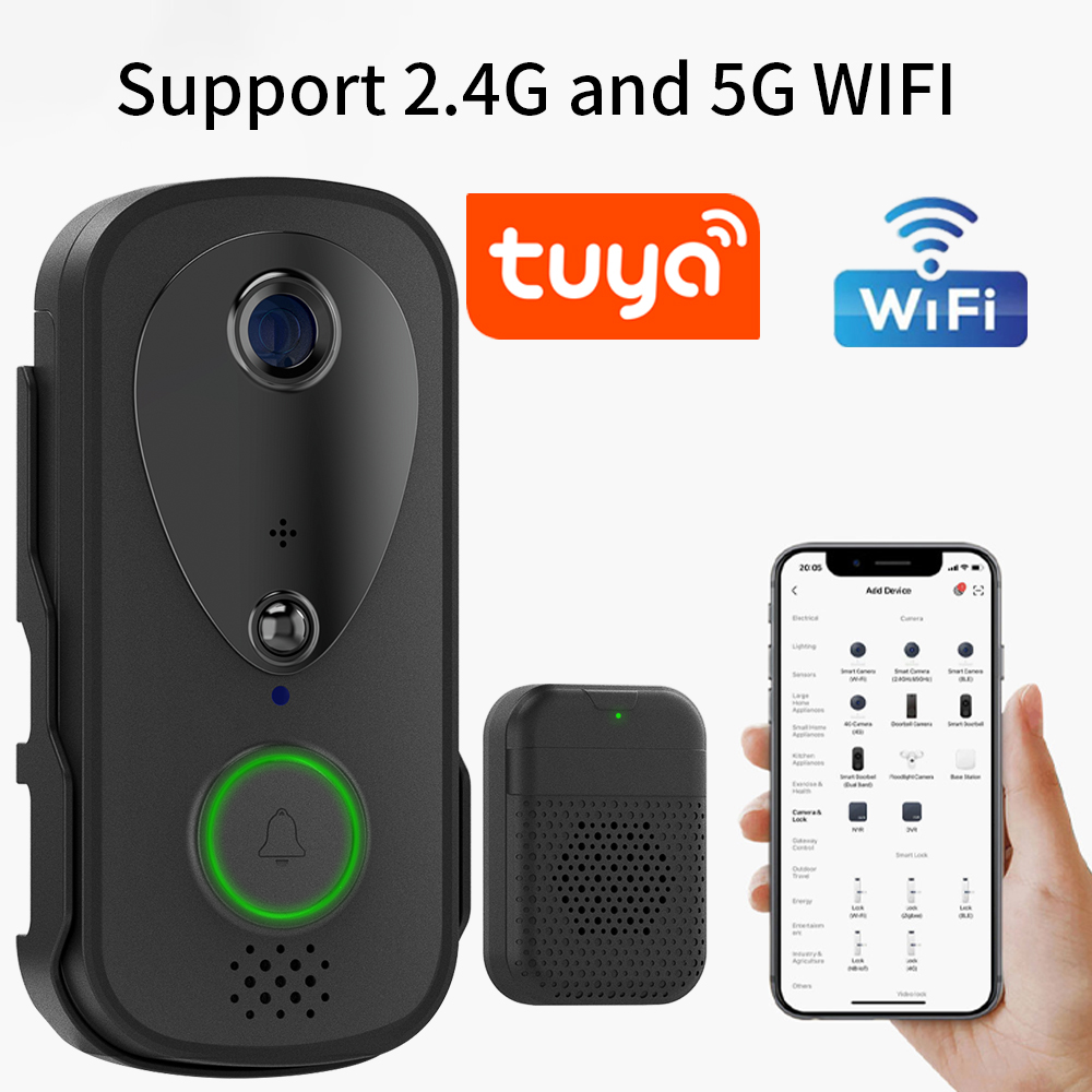 Outdoor Power Outlet Wifi - 5G 2.4G WiFi Video Deurbel 1080P
