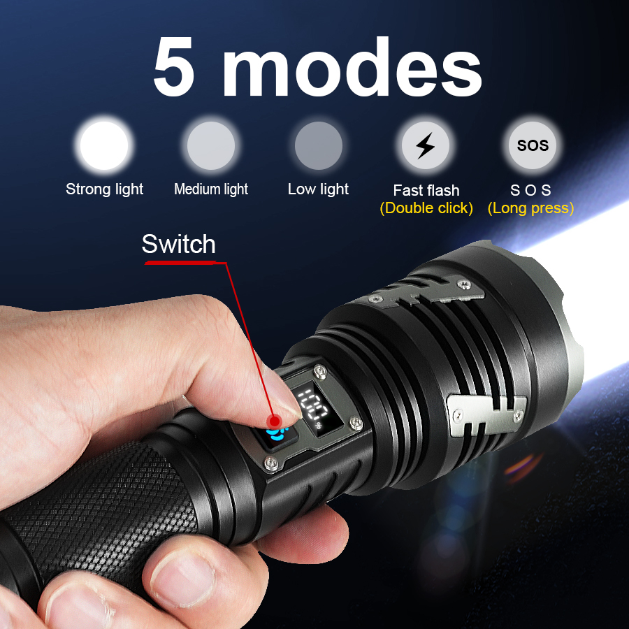 High Power Led Zaklamp XHP360  - Quality Outdoor Power recensie en prijs