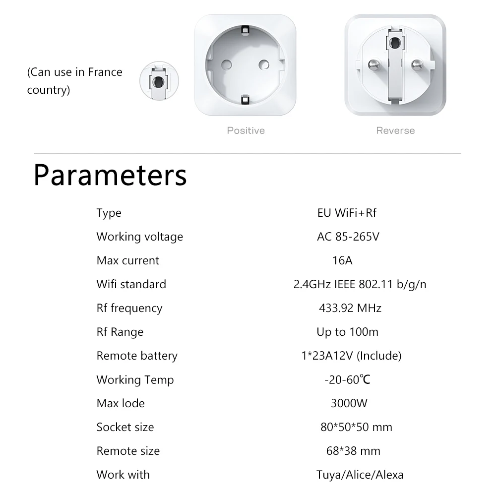 Tuya WiFi en RF Smart Plug Soc - Outdoor Power Outlet Wifi recensie en prijs