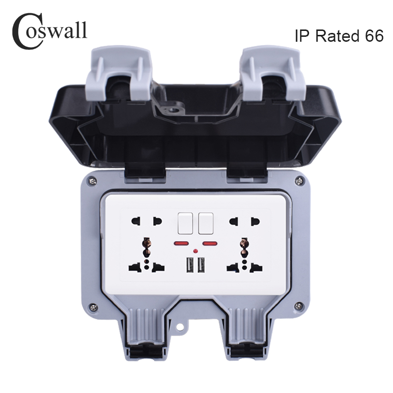 Coswall IP66 Weerbestendige Wa - Outdoor Usb Power Outlet recensie en prijs