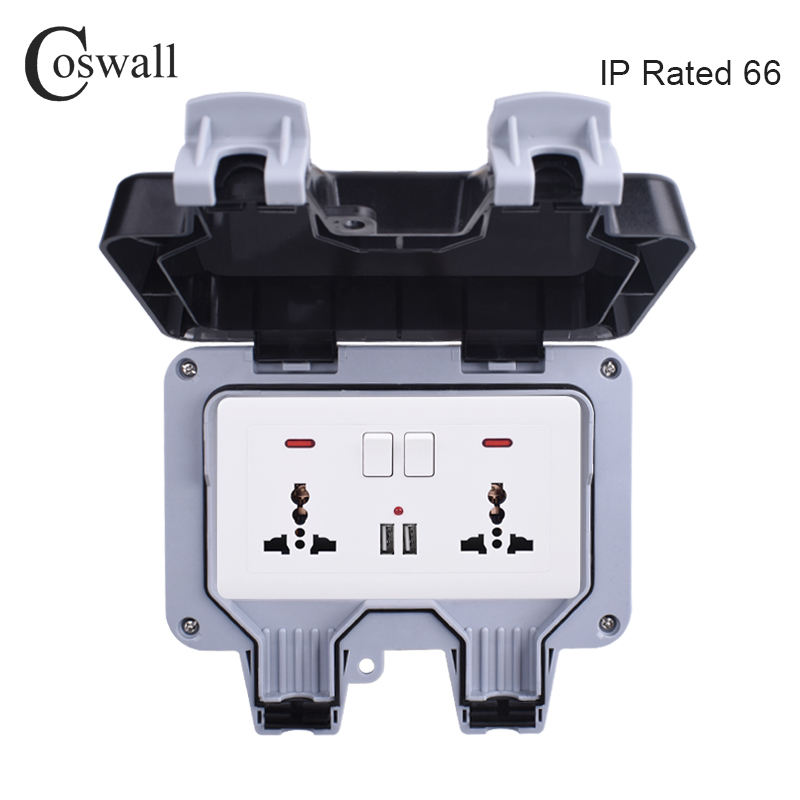 Coswall IP66 Weerbestendige Wa - Outdoor Usb Power Outlet recensie en prijs