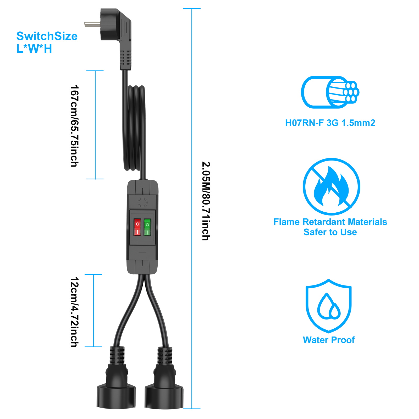 EU-stekker verlengsnoer met AA - Outdoor Power Outlet Extension recensie en prijs