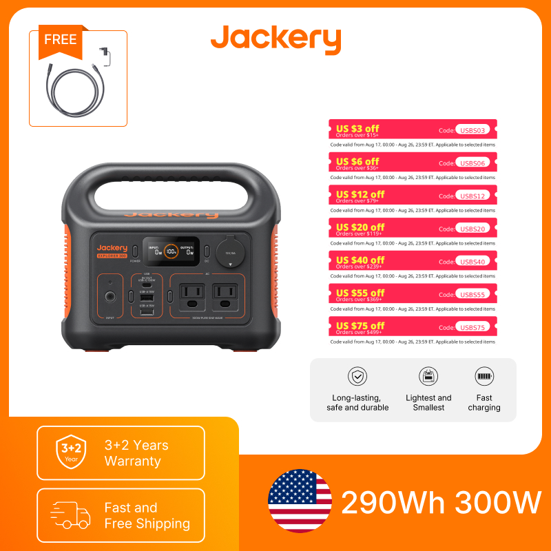 Jackery Draagbare Powerstation - Extension Cord Outdoor recensie en prijs