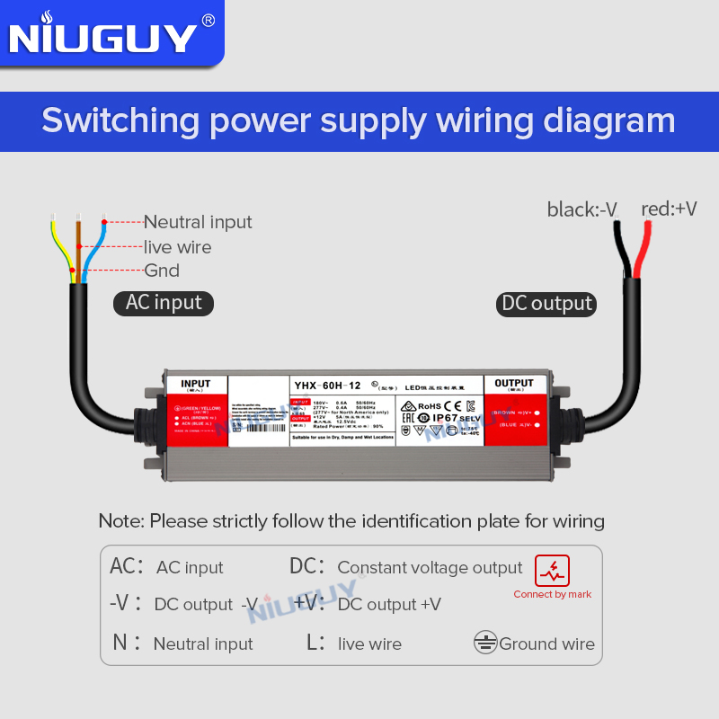 IP67 waterdichte voeding 60 W  - Outdoor Power Supply 12V recensie en prijs