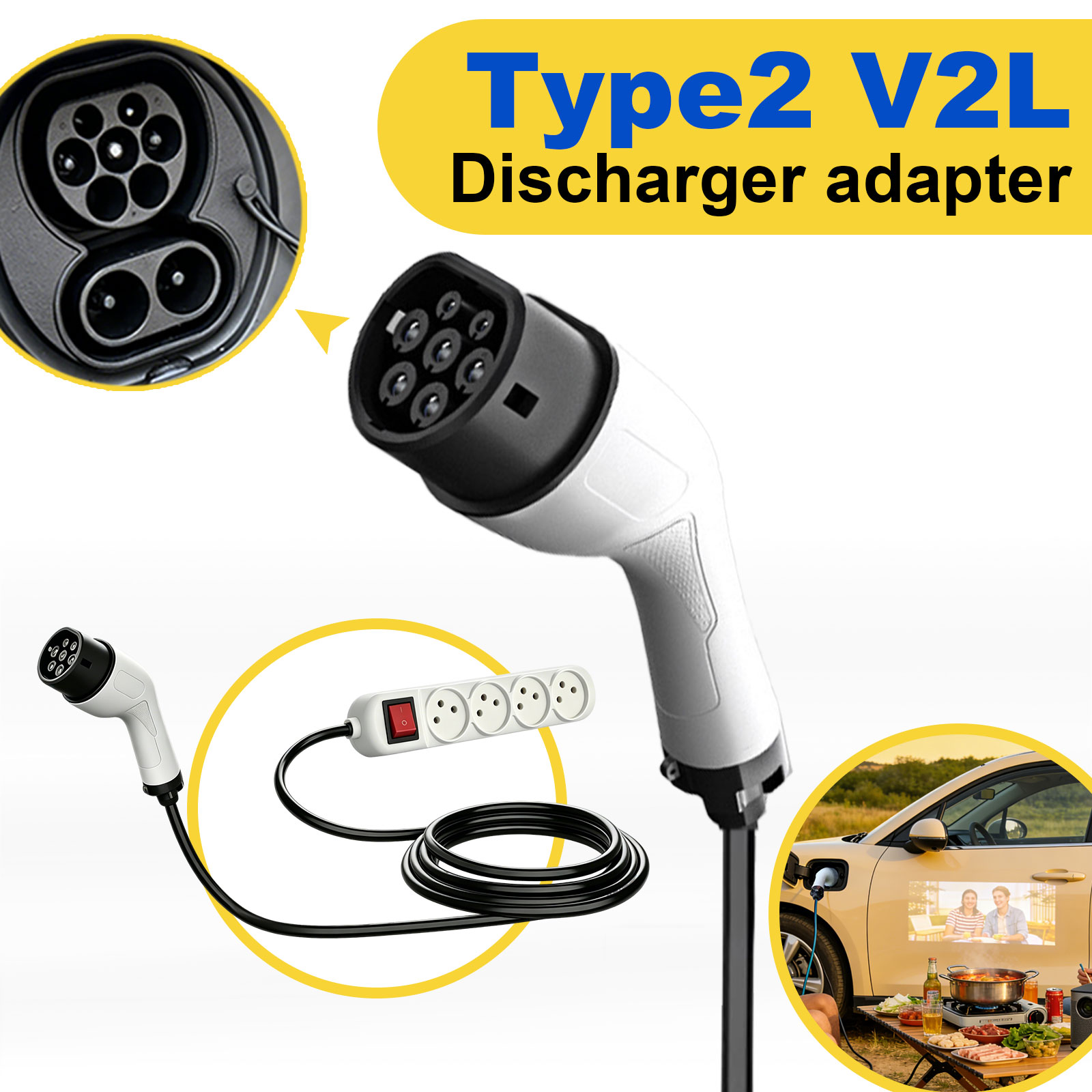 Type2 V2L-ontladingsadapter Is - Outdoor Power Outlet Extension recensie en prijs