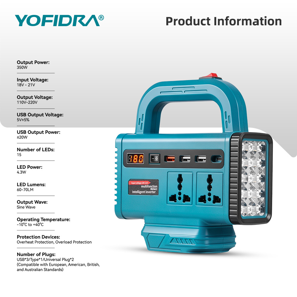 YOFIDRA 220V Draagbare Power I - Outdoor Usb Power Adapter recensie en prijs