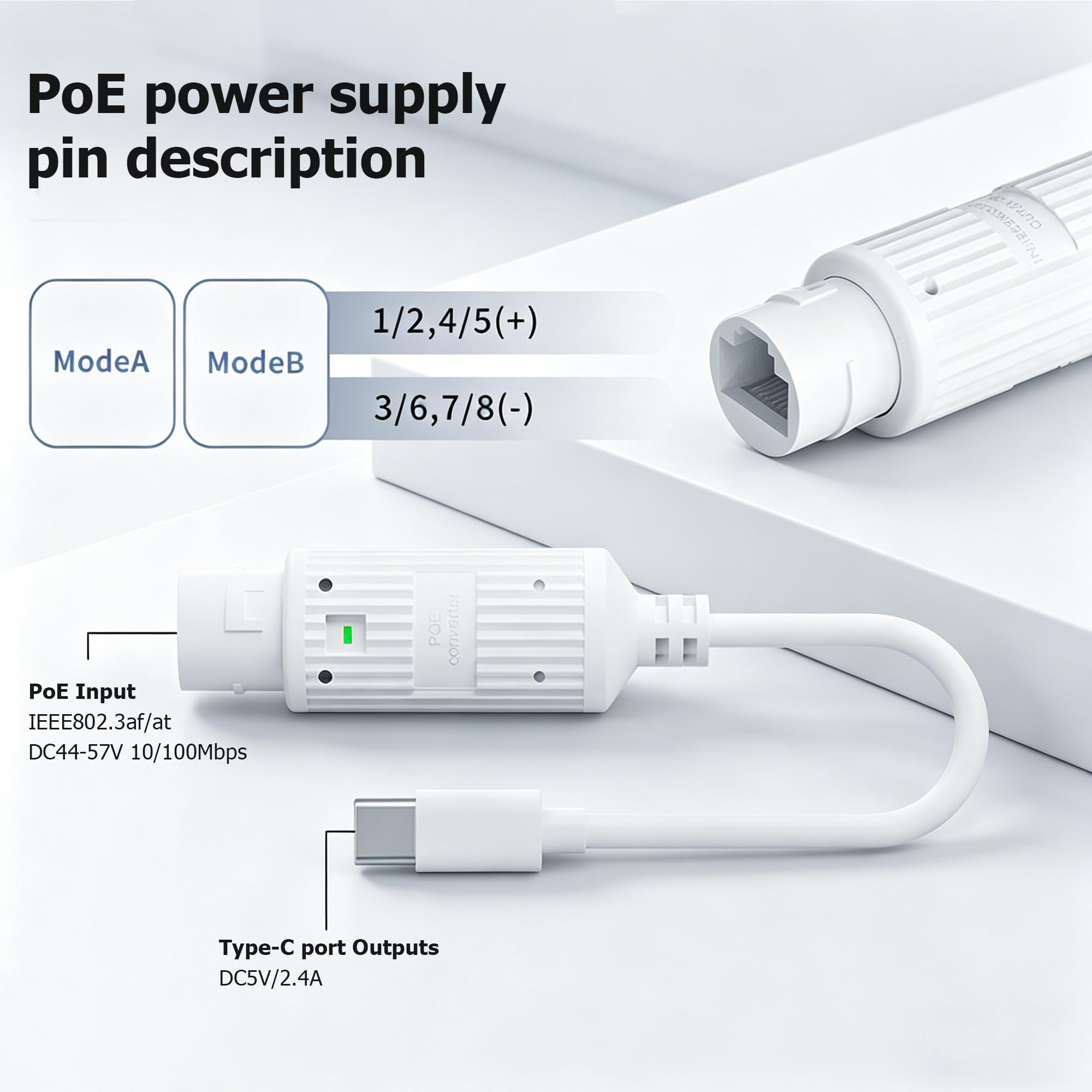 POE naar USB-C stroomconverter - Outdoor Usb Power Adapter recensie en prijs